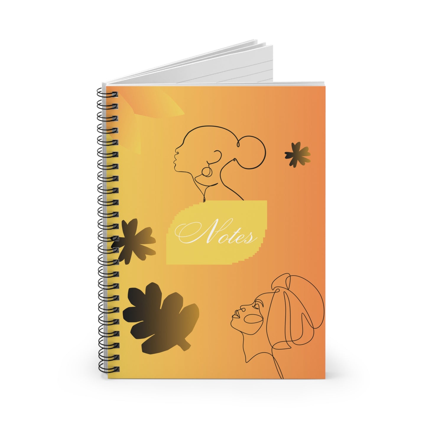 Amber Spiral Notebook - College Ruled Lines 6"x8"