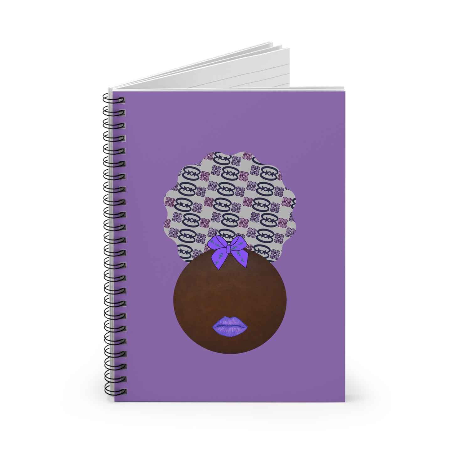 Purple Puff Spiral Notebook - College Ruled Lines 6"x8"