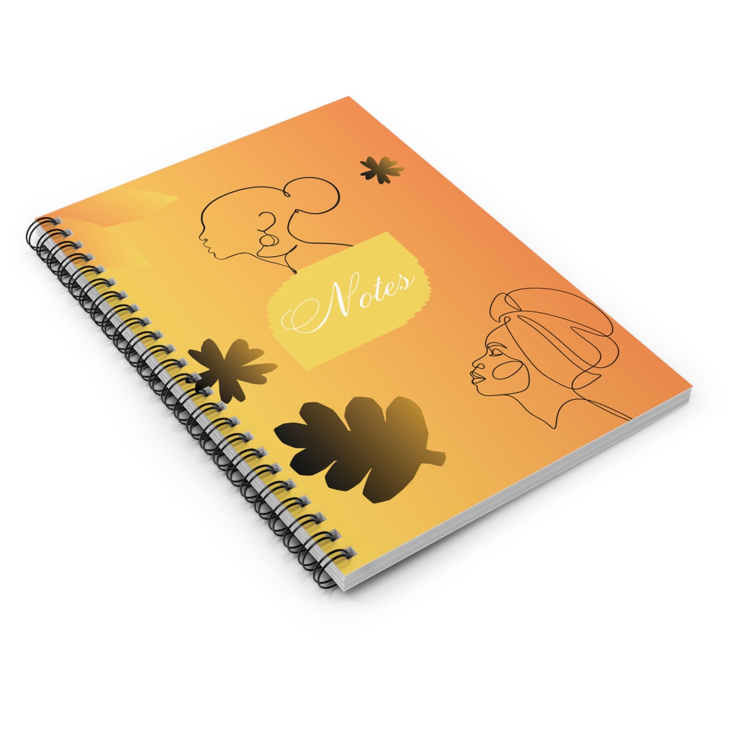 Amber Spiral Notebook - College Ruled Lines 6"x8"