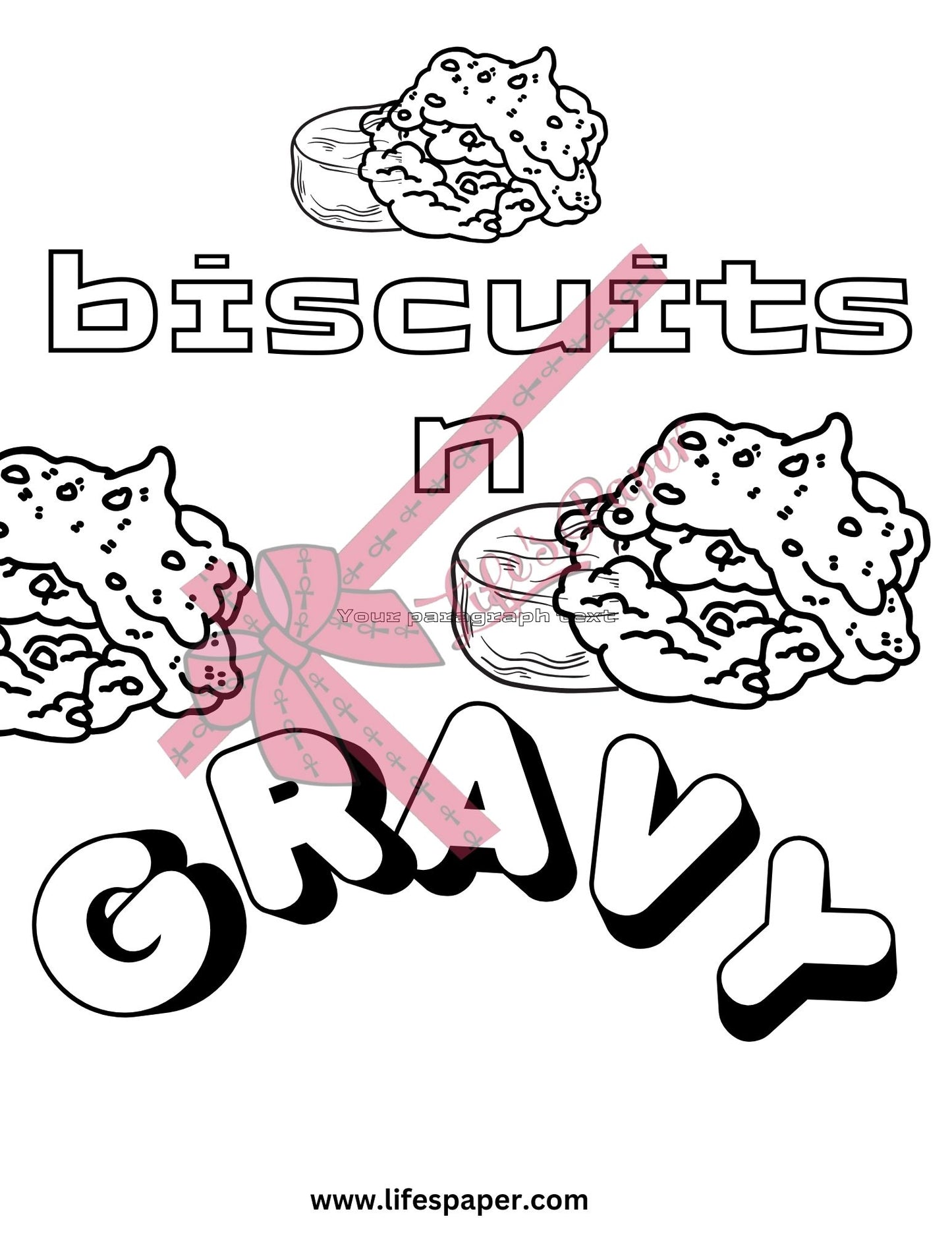 I Lift Forks Printable Coloring Page-BiscuitNGravy-Printable PDF