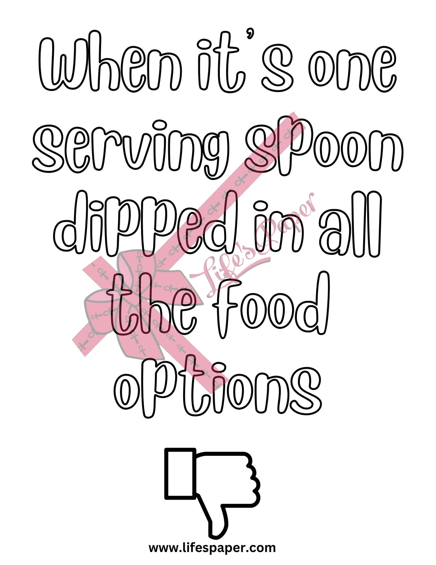 I Lift Forks Printable Coloring Page-Cross Contamination-Printable PDF