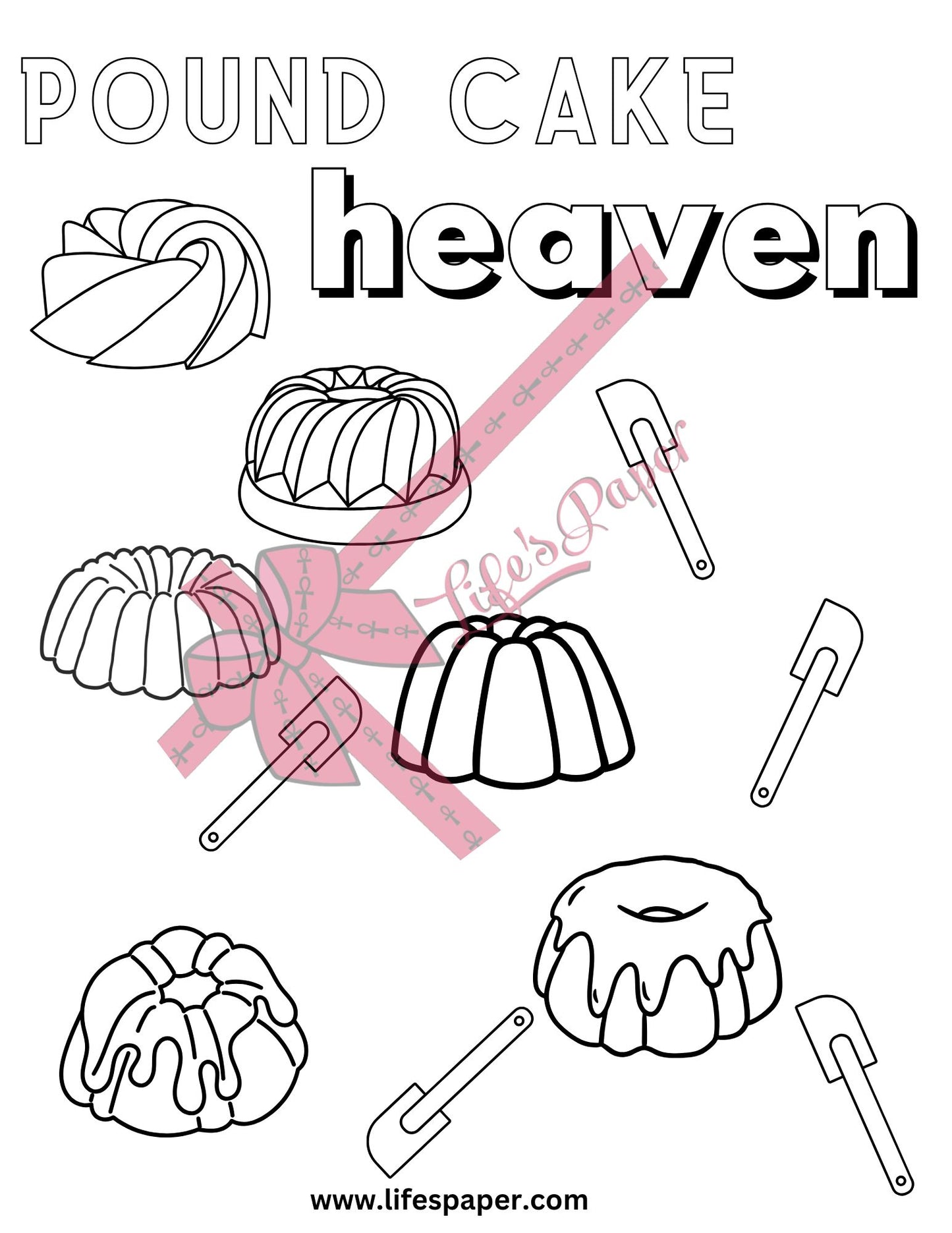 I Lift Forks Printable Coloring Page-Pound Cake Heaven-Printable PDF