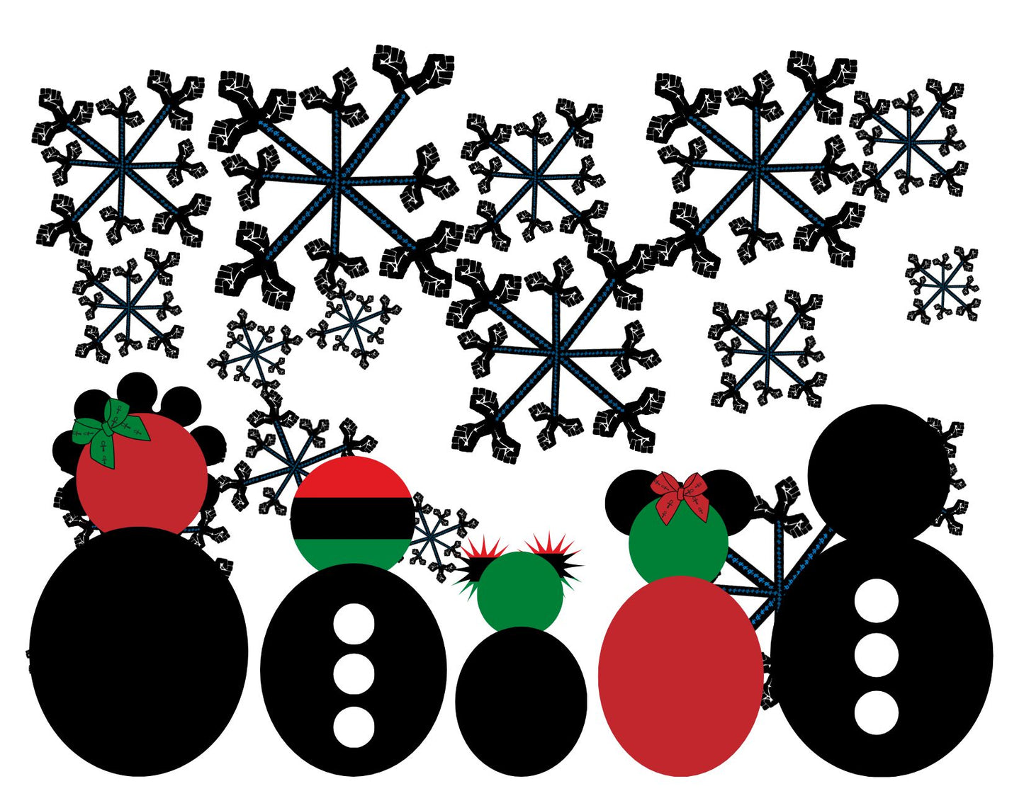 African Winter Greeting Cards- PACK OF 6-ONE DESIGN (Blackmas Stationery Collection)