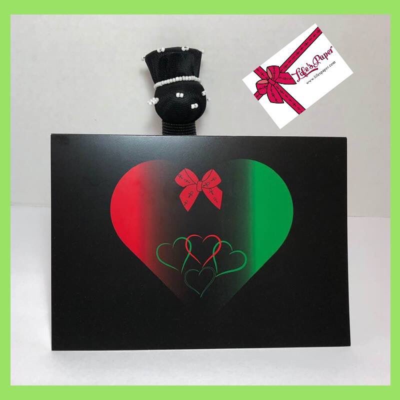 Black Love Greeting Card-Single Greeting Card No Border (Blackmas Stationery Collection)