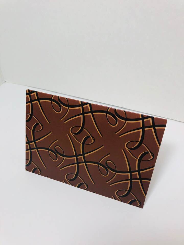 Melanin Hashtag Greeting Card-Chocolate