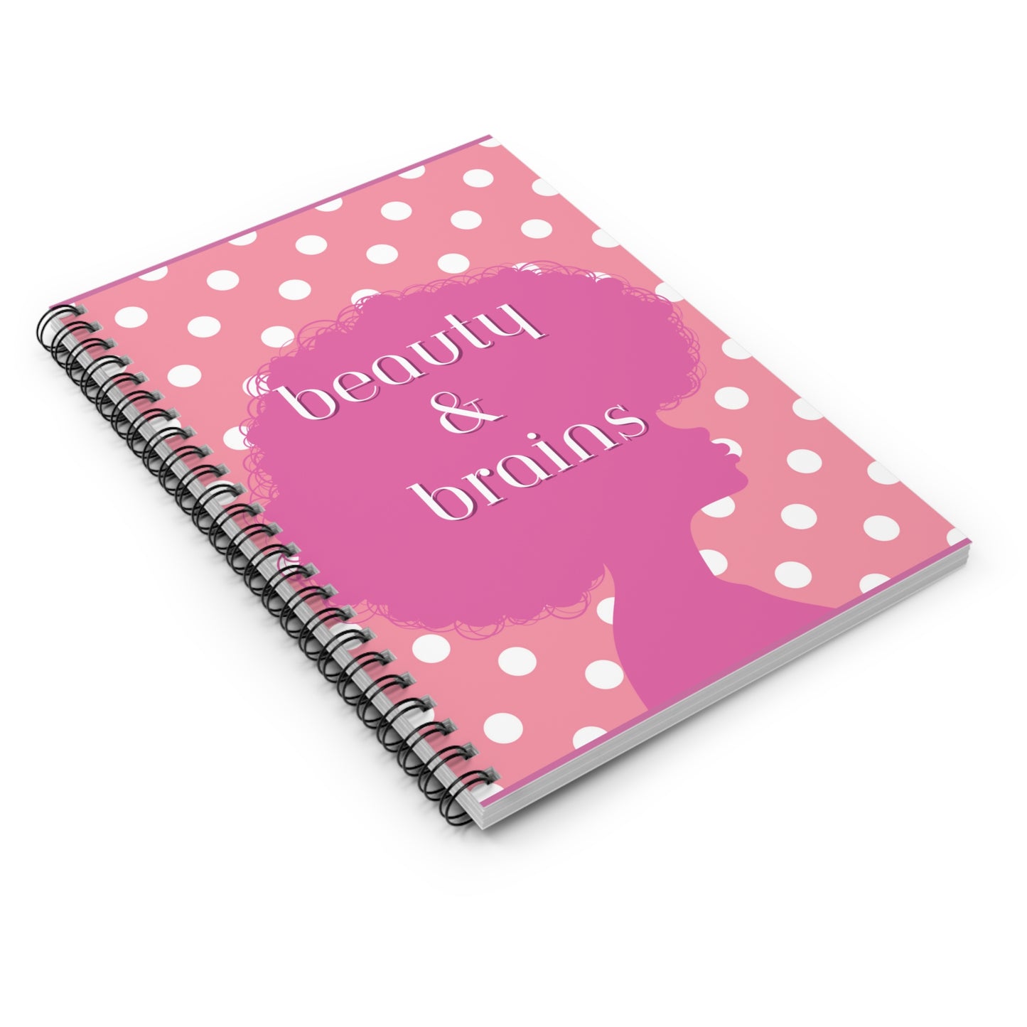 Beauty & Brains Spiral Notebook - College Ruled Lines 6"x8"