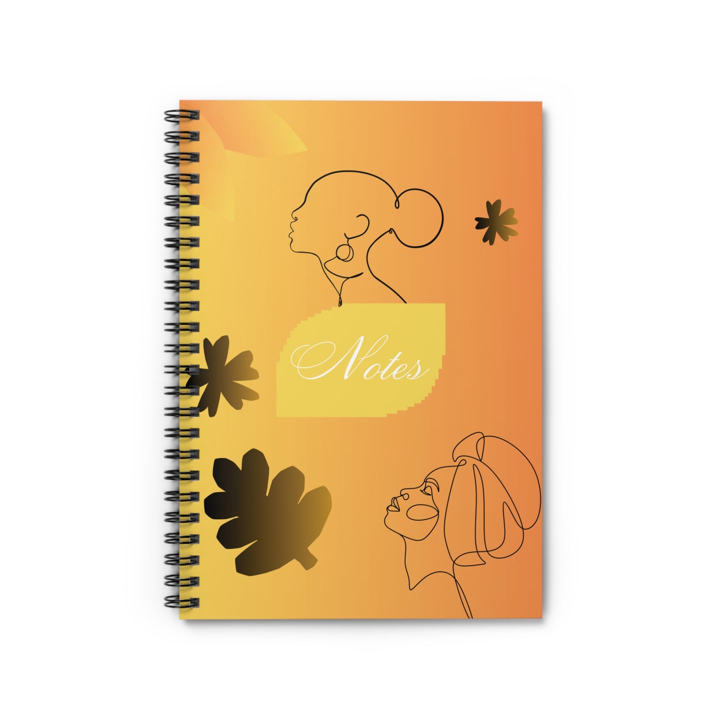 Amber Spiral Notebook - College Ruled Lines 6"x8"