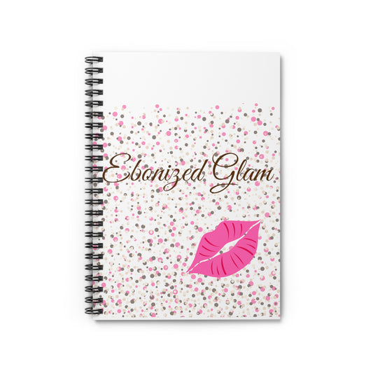 Ebonized Glam Spiral Notebook - College Ruled Lines 6"x8"