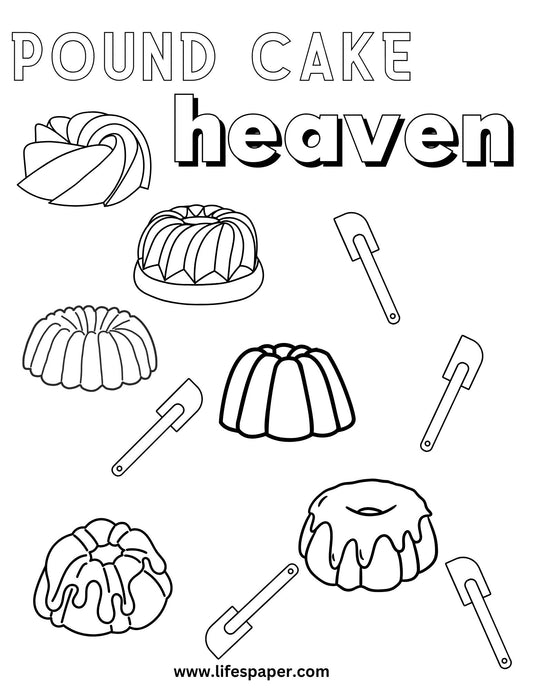 I Lift Forks Printable Coloring Page-Pound Cake Heaven-Printable PDF