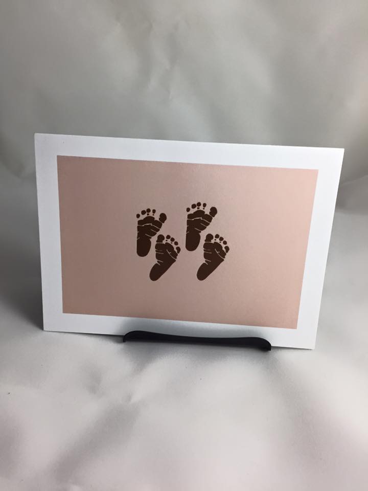 Brown Baby Girl Greeting Card- (single greeting card)