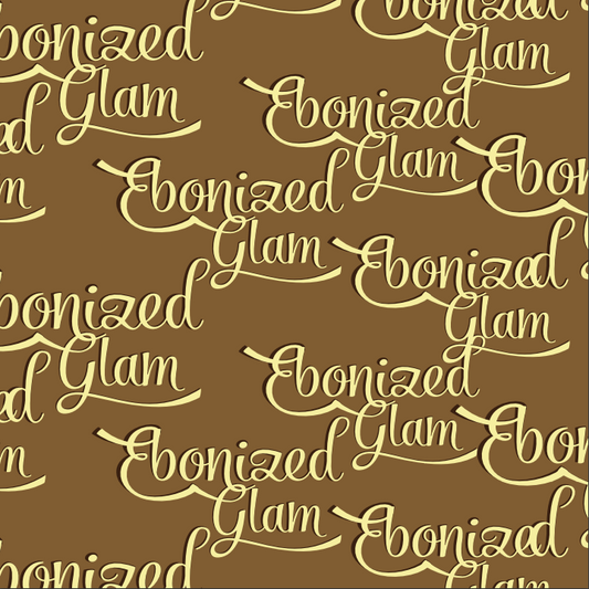 Ebonized Glam Greeting Card-Chocolate-Eggshell Lettering (single greeting card)