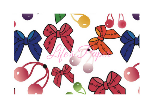 Bobbles and Bows Greeting Card-(single greeting card)