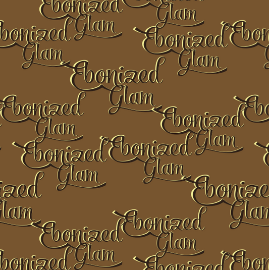 Ebonized Glam Greeting Card-Chocolate with Chocolate Lettering (single greeting card)